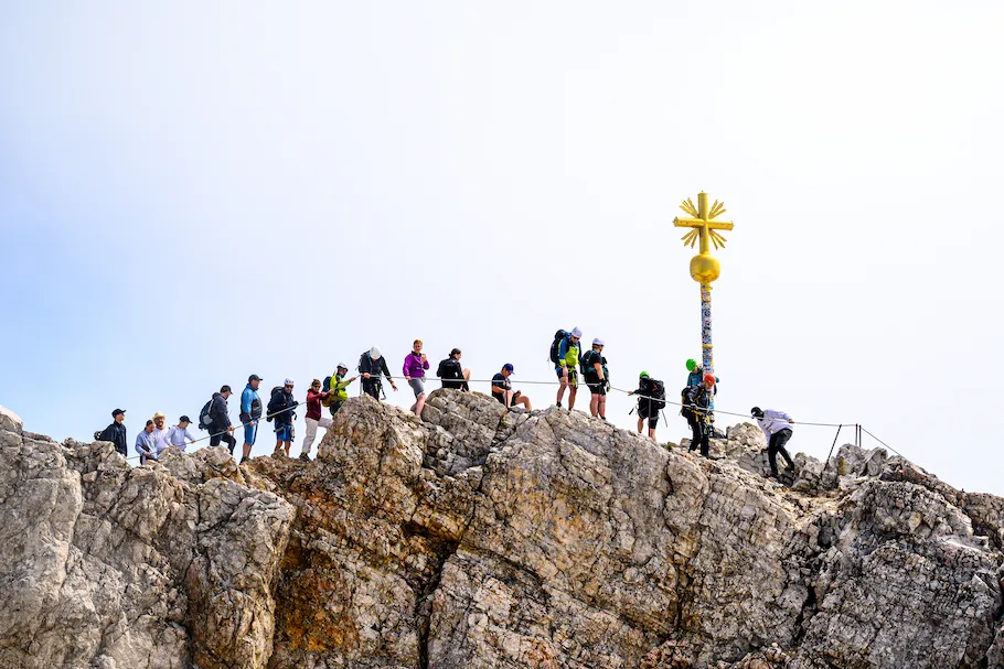 La croix au sommets du Zugspitze