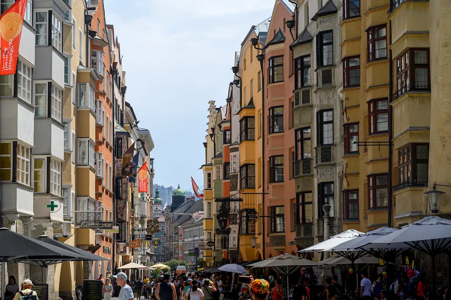 Rue colorée de Innsbruck